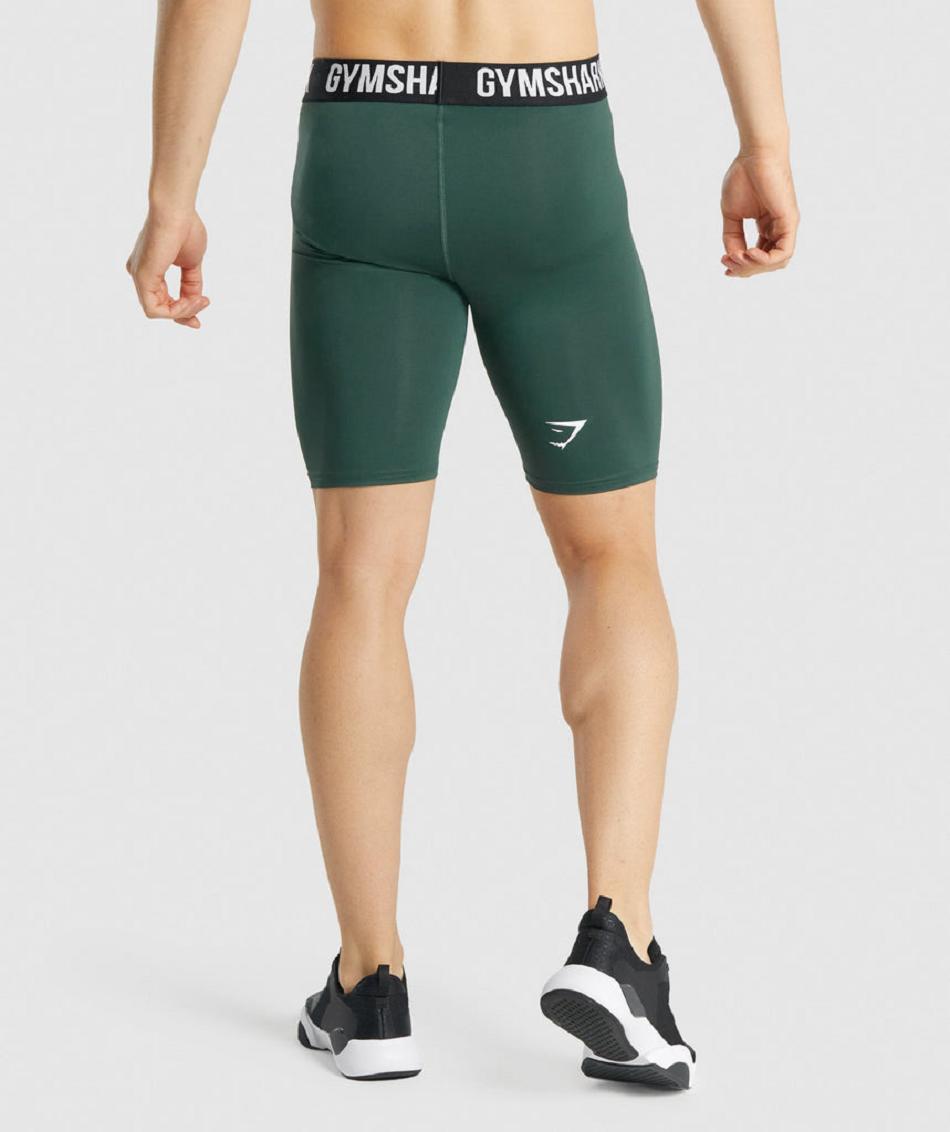 Pantalones Cortos Gymshark Element Baselayer Hombre Verde Oscuro | CO 3810WNB